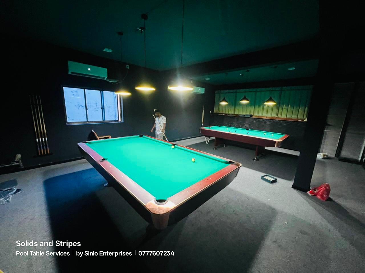 Two 9ft Queens Model Pool Tables Installation - Pelmadulla